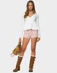 EDIKTED Kenzie Long Sleeve Babydoll Top image number 5