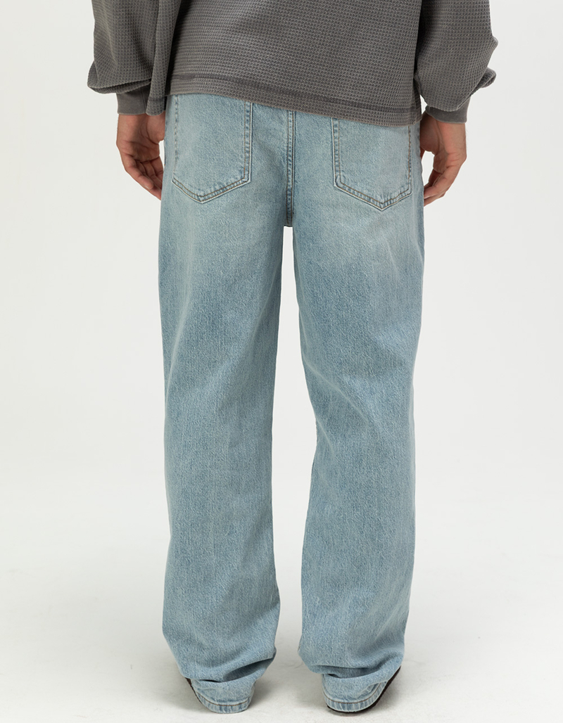 RSQ Mens Loose Light Wash Jeans image number 3