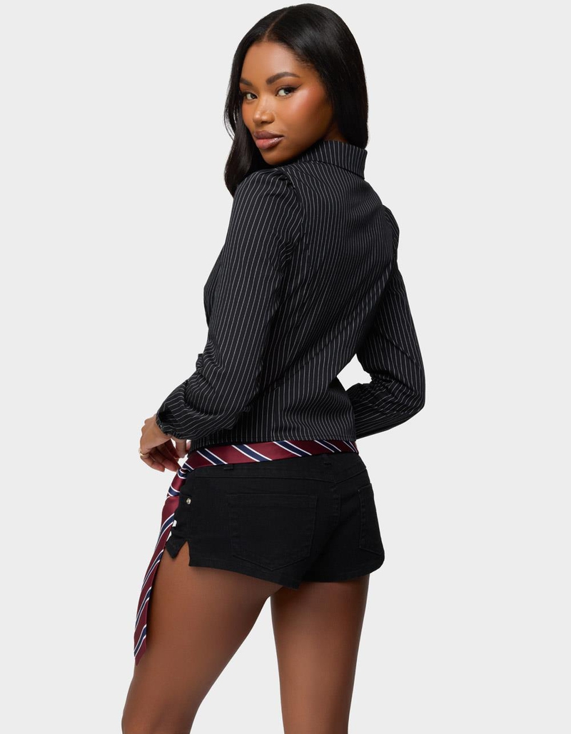 EDIKTED Tailored Pinstripe Button Up Shirt image number 2