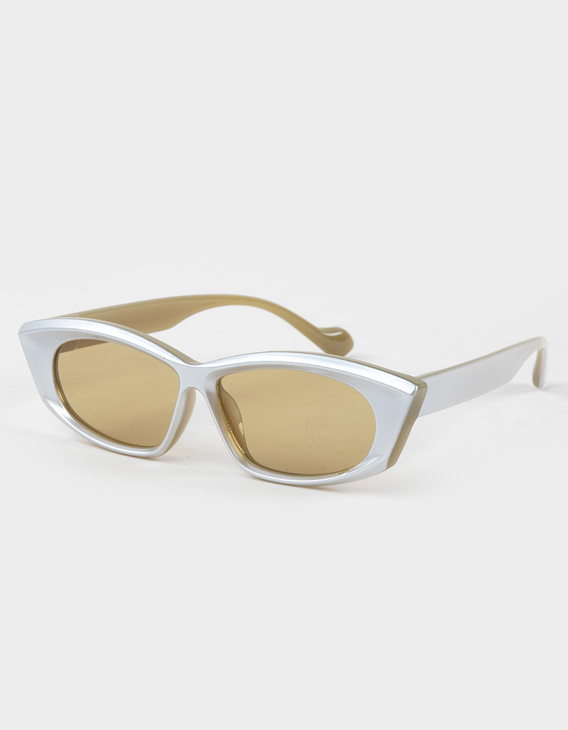 RSQ Brouchure Metallic 2 Tone Cat Eye Sunglasses image number 0