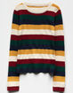 WHITE FAWN Multi Stripe Girls Sweater image number 1