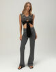 AFFLICTION Crimson Wasteland Womens Deep V Crop Top image number 2