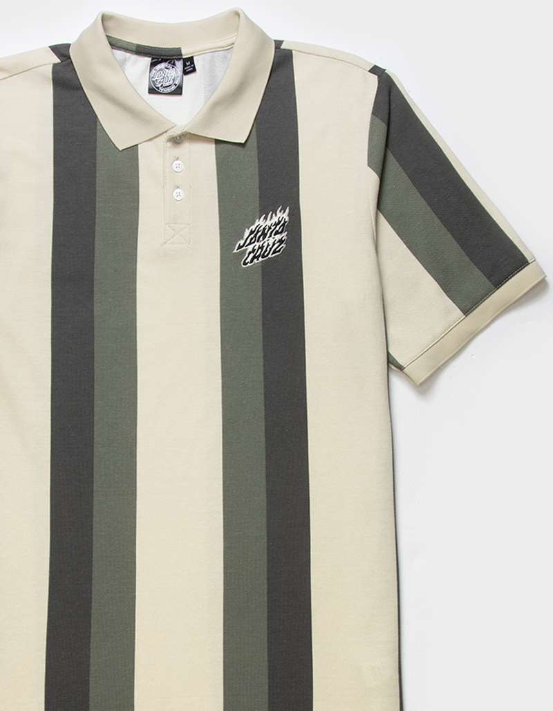SANTA CRUZ Flame Stacked Mens Polo Shirt image number 1
