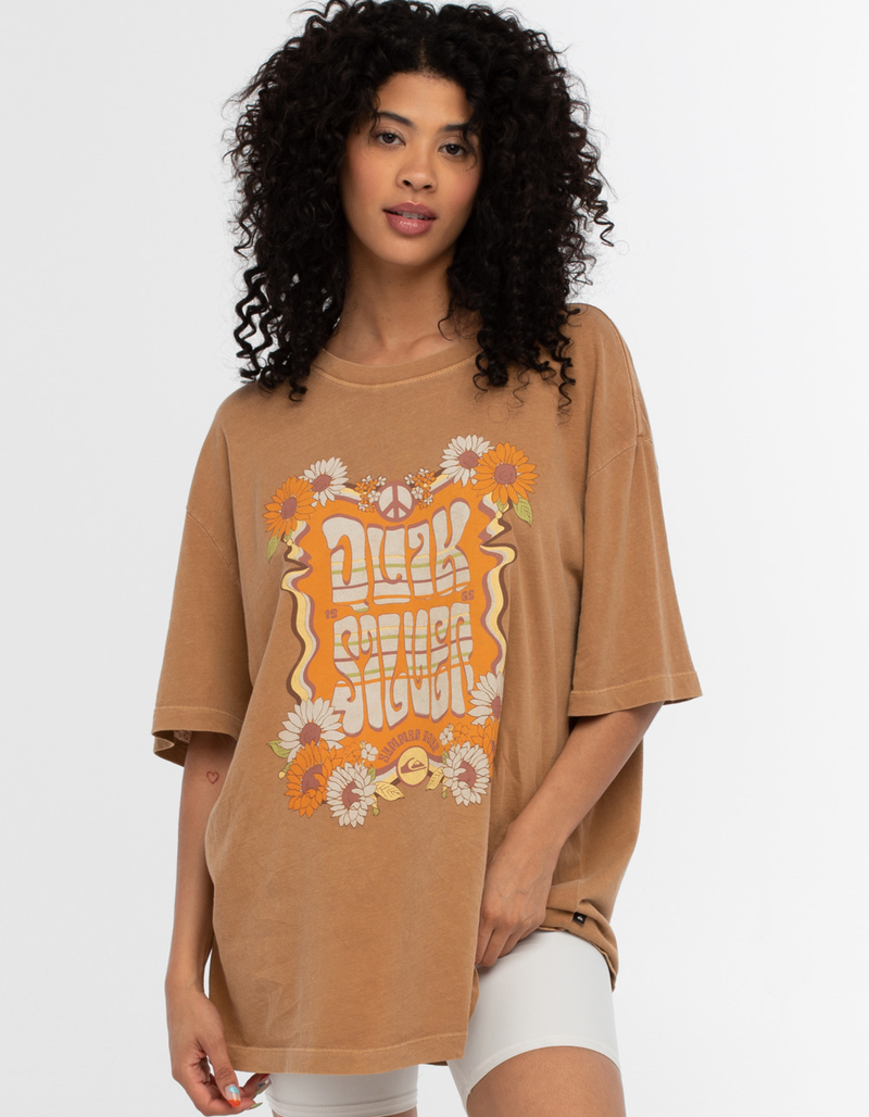 QUIKSILVER Hippie Floral Womens Oversized Tee image number 0