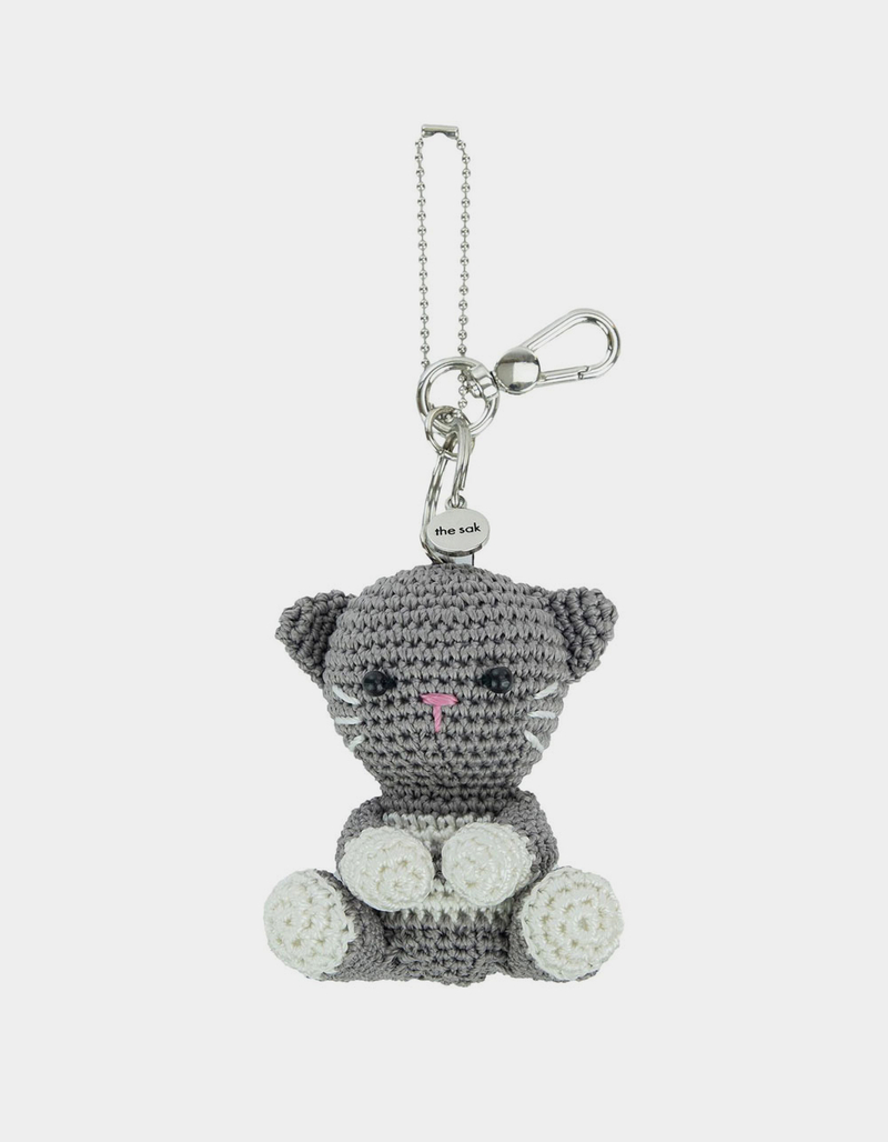 THE SAK Grey Cat Yarnicharmz Dangle image number 0