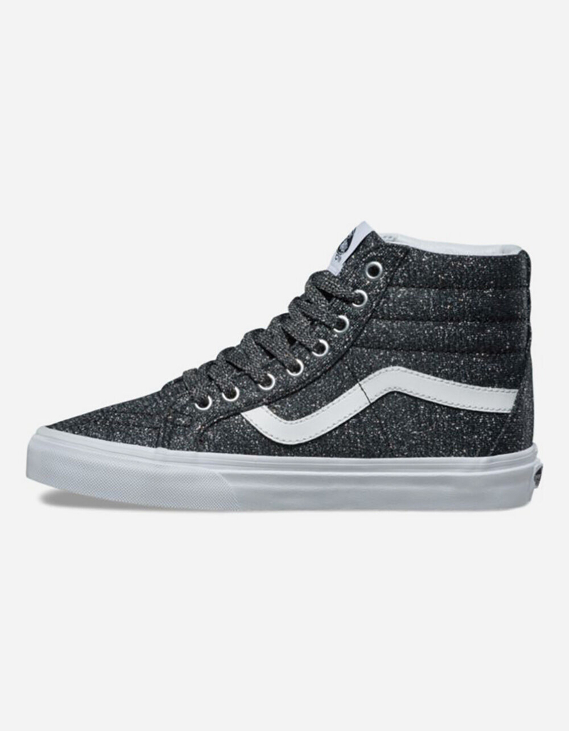 VANS Lurex Glitter Sk8-Hi Reissue Black Womens Shoes image number 3