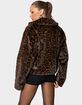 EDIKTED Lady Leopard Faux Fur Jacket image number 5