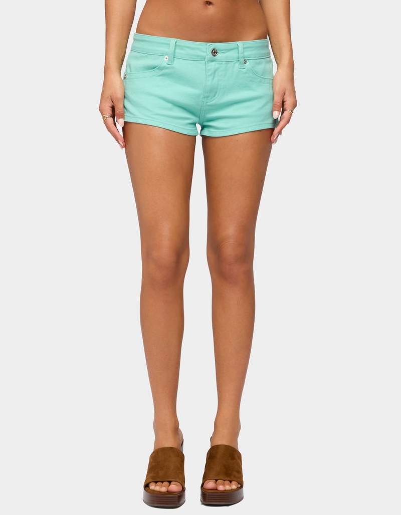 EDIKTED Jagger Low Rise Denim Shorts image number 0