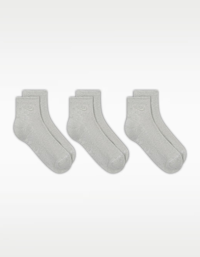 NIKE Everyday Elevated Embroidered Swoosh 3 Pack Womens Ankle Socks image number 2