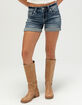 MISS ME Raven Wing Womens Denim Shorts image number 4