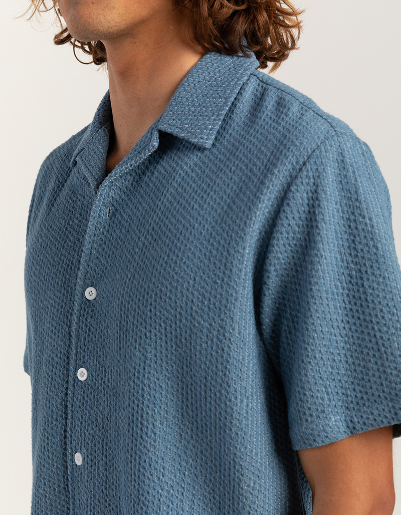 RSQ Mens Textured Denim Button Up Shirt image number 4