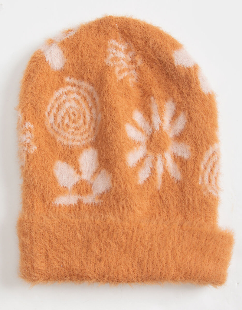 BDG Urban Outfitters Fluffy Flower Swirl Womens Beanie image number 0