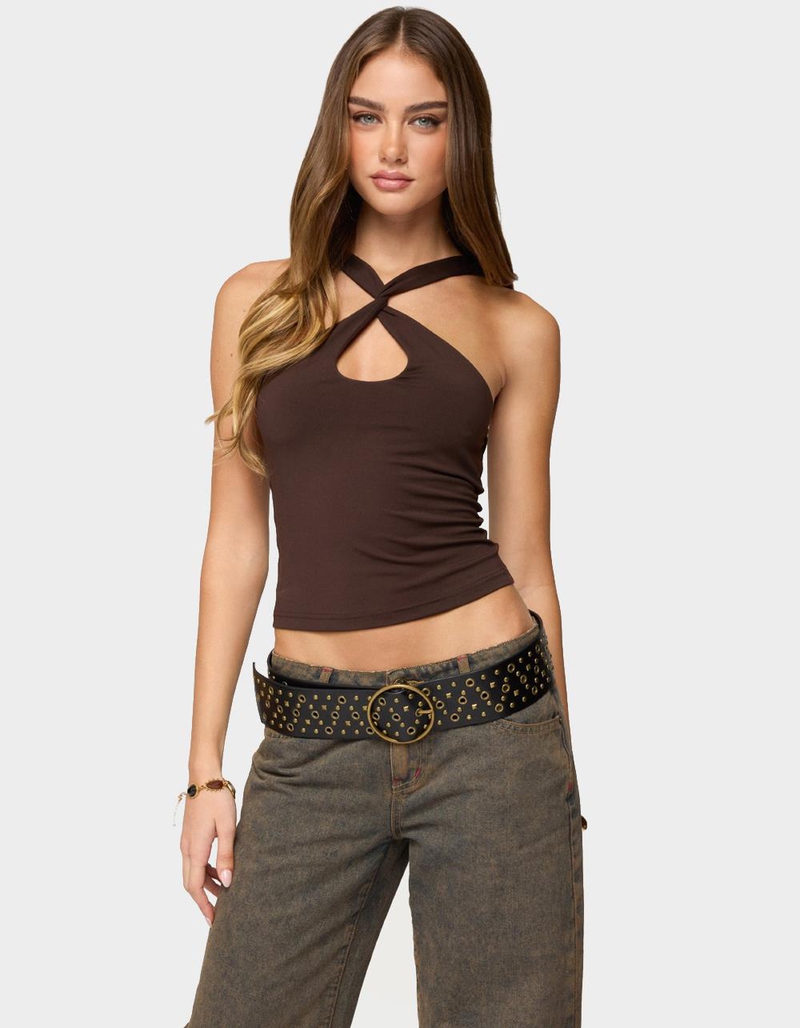 EDIKTED Dariah Twisted Crisscross Cutout Top image number 0