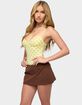 EDIKTED Gabriana Polka Dot Cupped Bodysuit image number 2