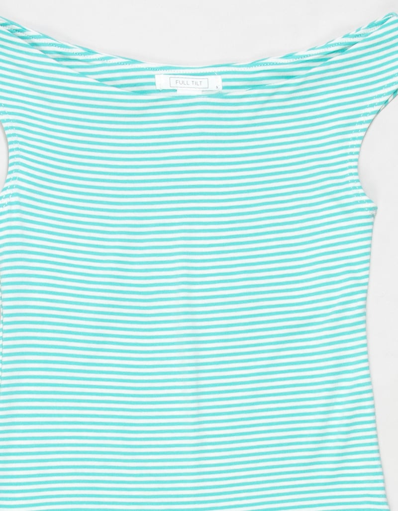 FULL TILT Girls Stripe Off The Shoulder Top image number 1