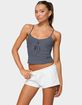 EDIKTED Tova Striped Scoop Tank Top image number 1