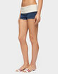 EDIKTED Contrast Foldover Denim Micro Shorts image number 2