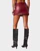 EDIKTED Maya Faux Leather Mini Skirt image number 4