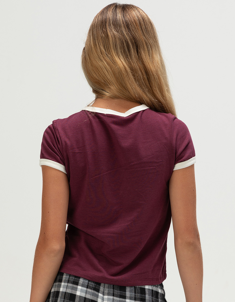 FULL TILT Essentials Girls Ringer Tee image number 2