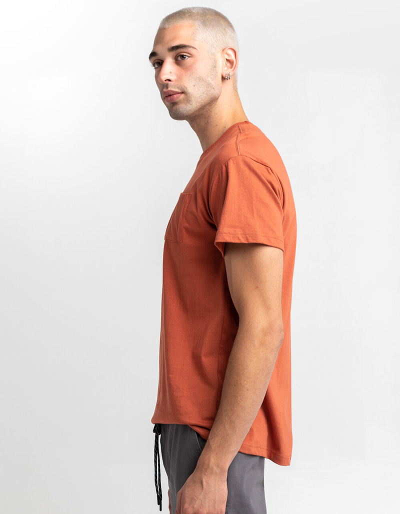 RSQ Oversized Solid Mens Mahogany Pocket Tee image number 2