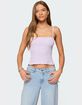 EDIKTED Leela Scrunch Striped Tank Top image number 1