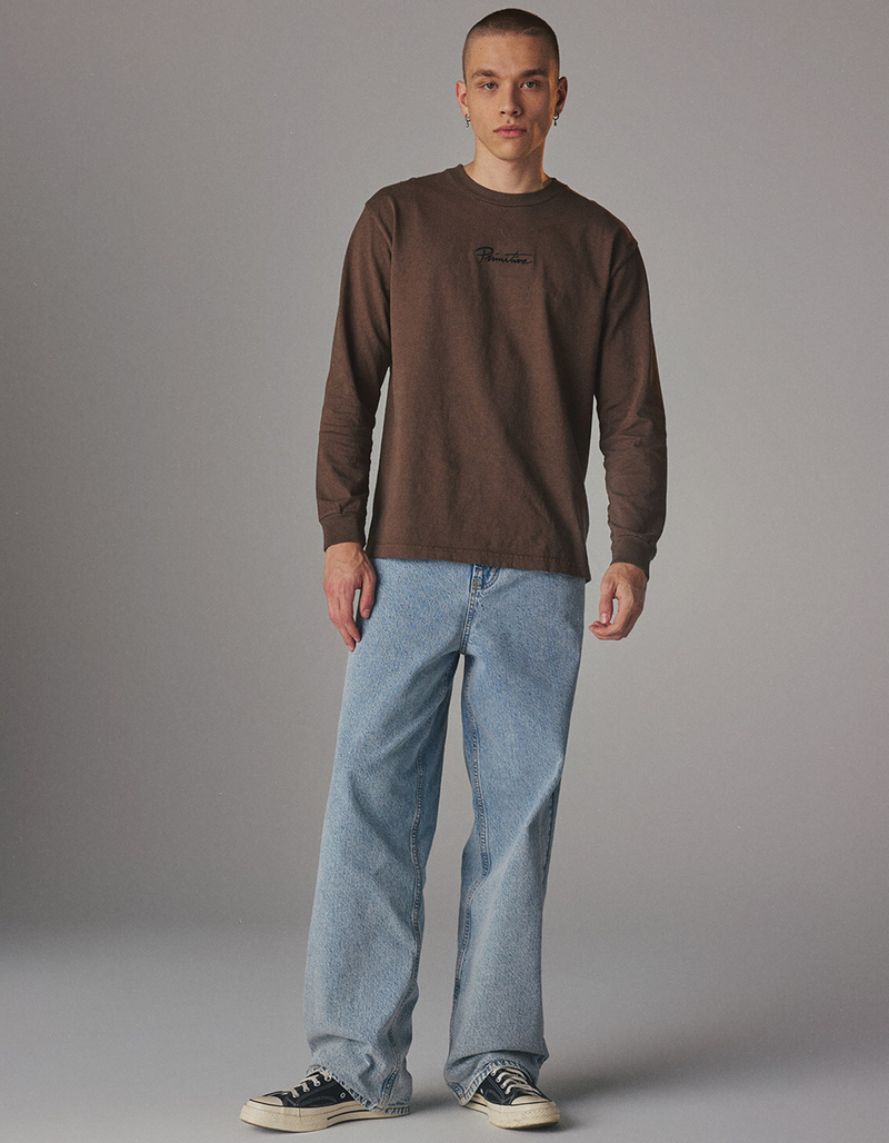 RSQ Mens Loose Light Wash Jeans image number 7