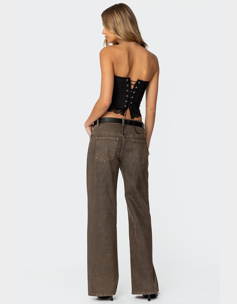 EDIKTED Elaina Lacey Strapless Corset image number 4