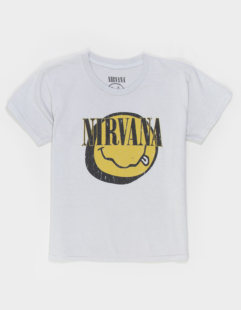 NIRVANA Smiley Girls Boyfriend Tee image number 0