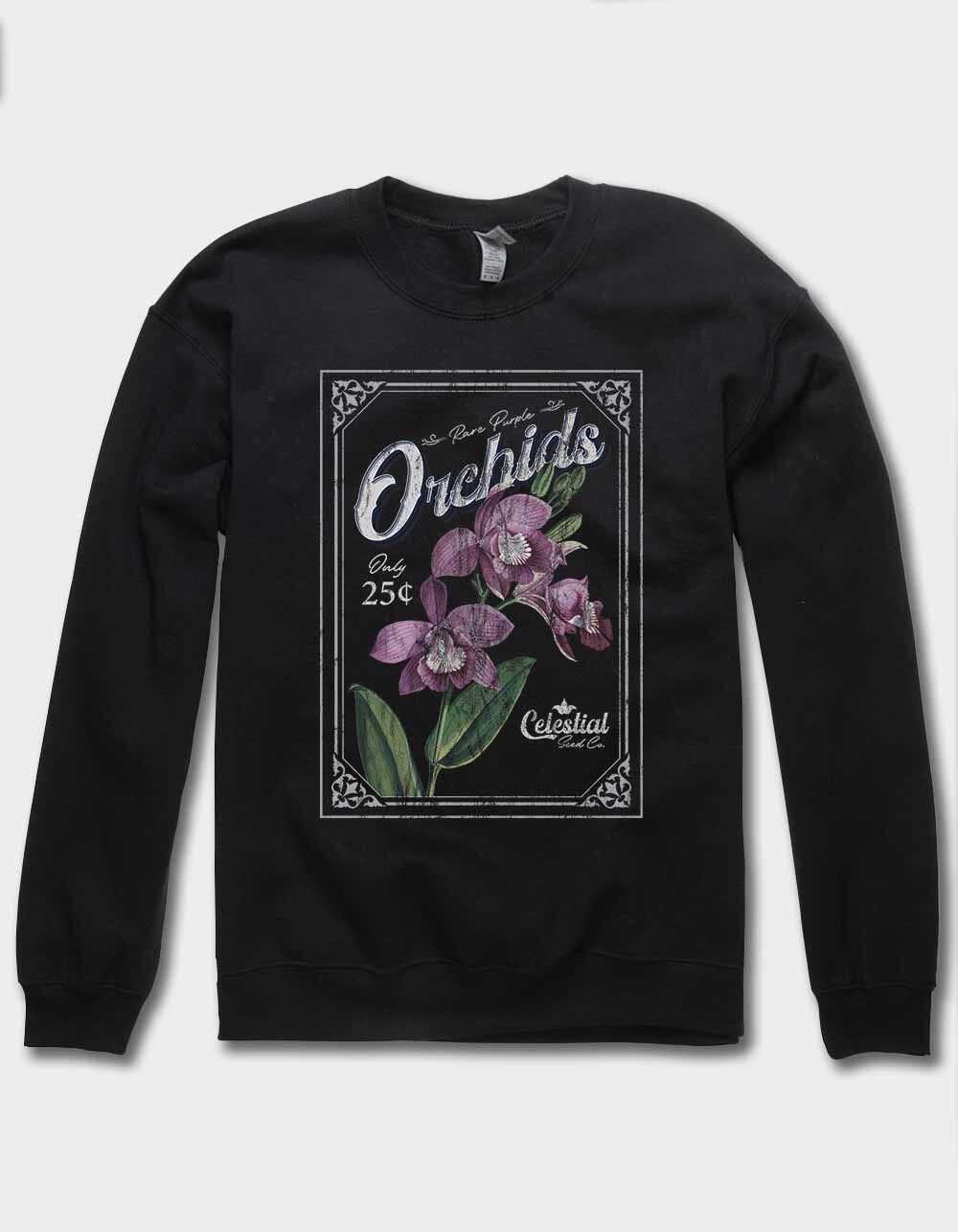 ORCHID Celestial Stamp Unisex Crewneck Sweatshirt - BLACK | Tillys