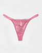 FULL TILT Floral Allover Lace Thong image number 1