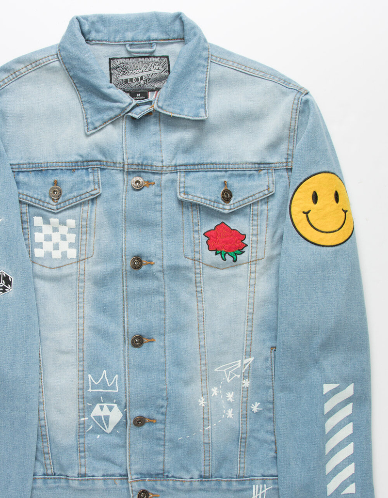 BROOKLYN CLOTH No Bad Vibes Mens Denim Jacket image number 2