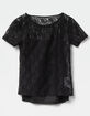 FULL TILT Girls Allover Lace Tee image number 1