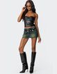 EDIKTED Riviere Washed Denim Mini Skirt image number 2