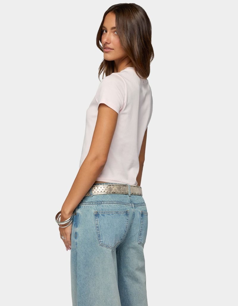 EDIKTED Coconut Beaded Tee image number 2