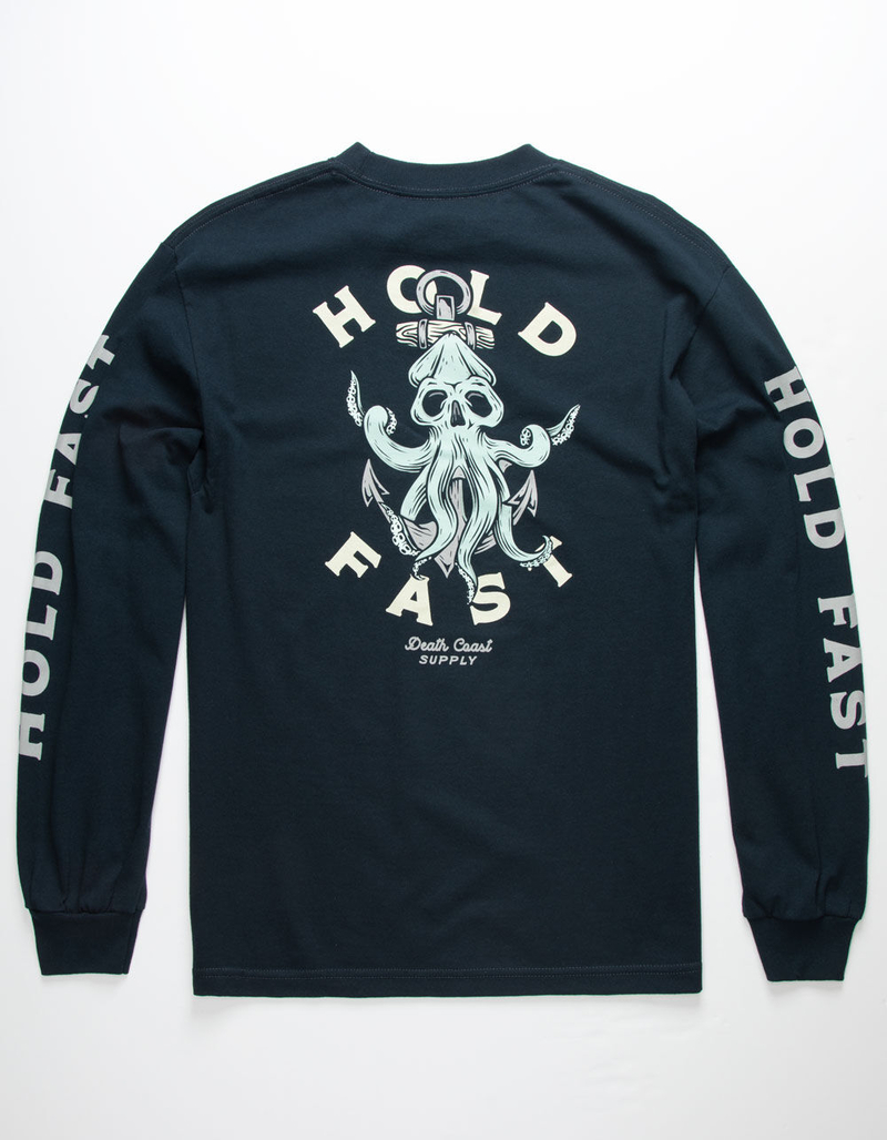 DEATH COAST SUPPLY Hold Fast Navy Mens T-Shirt image number 0