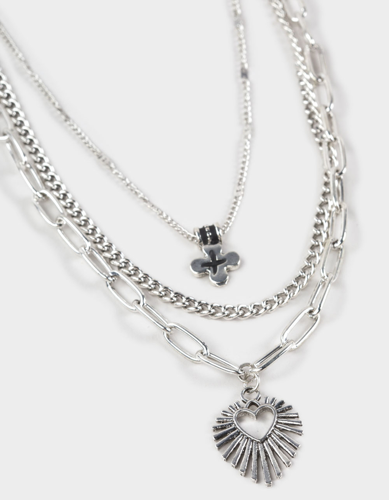 FULL TILT Layered Heart Pendant Necklace image number 1