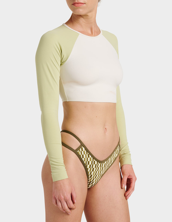QUIKSILVER Pipeline Long Sleeve Cropped Womens Surf Top Alternative Image