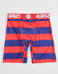PSD Red & Blue Stripes Mens Boxer Briefs image number 2