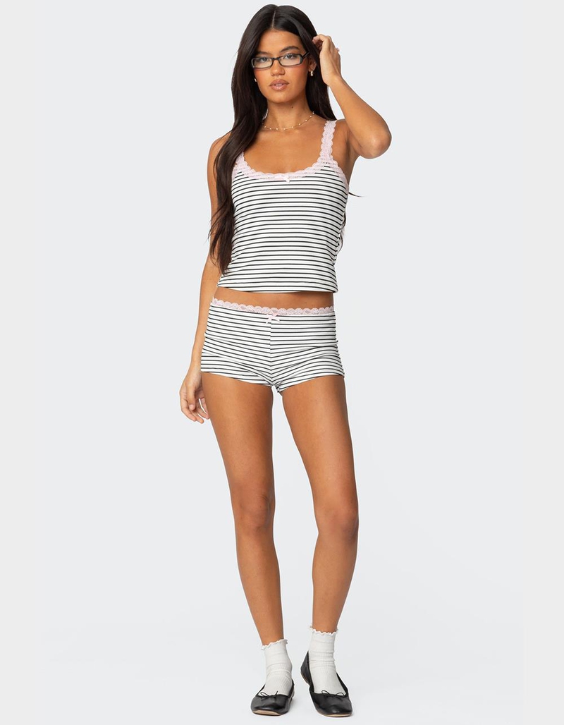 EDIKTED Sofi Striped Ribbed Tank Top image number 1