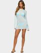 EDIKTED Margeaux Sheer Long Sleeve Mini Dress image number 1