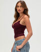 WEST OF MELROSE Lace Trim Womens Cami image number 3