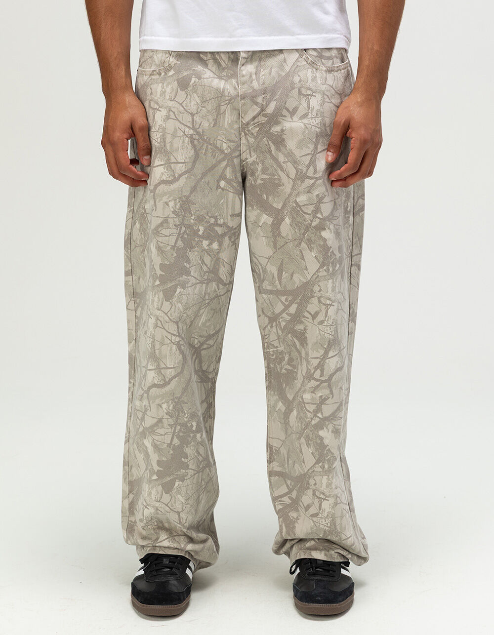 RSQ Mens Baggy Camo Print 5 Pocket Pants - CAMO KHAKI | Tillys