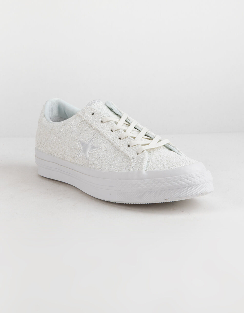 CONVERSE One Star Ox Glitter White Womens Shoes image number 1
