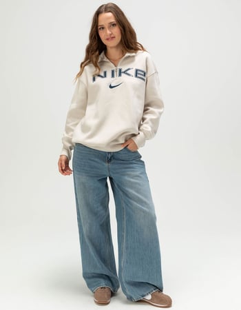 NIKE Sportswear Phoenix Womens 1/4 Zip Oversized Pullover Alternative Image