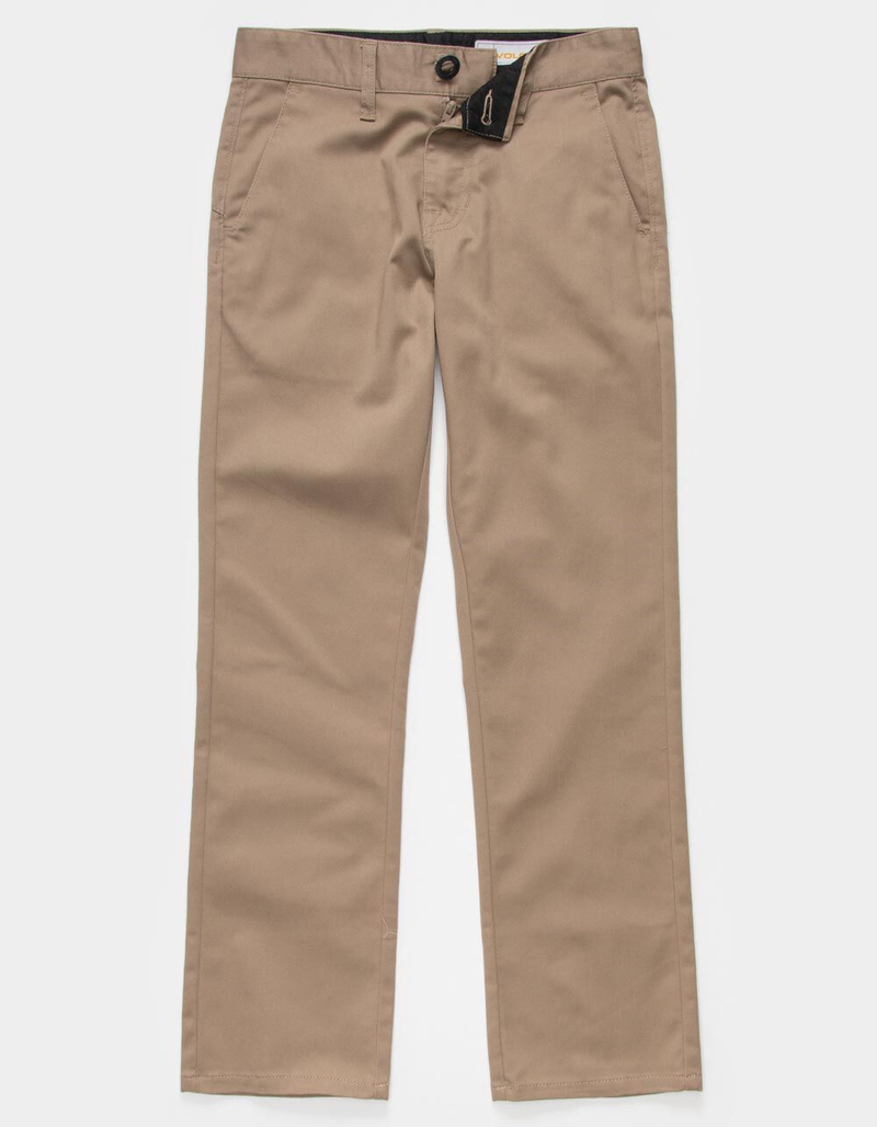 VOLCOM Frickin Modern Stretch Boys Khaki Chino Pants image number 0