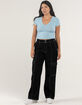 RSQ Womens Smock Waist Loose Cargo Pants image number 6