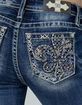 MISS ME Fleur De Lis Womens Bootcut Jeans image number 3