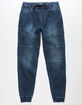 EAST POINTE Knit Indigo Mens Moto Jogger Pants image number 4