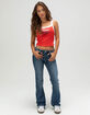 TRUE RELIGION Embroidered Contrast Rib Womens Tank Top image number 2