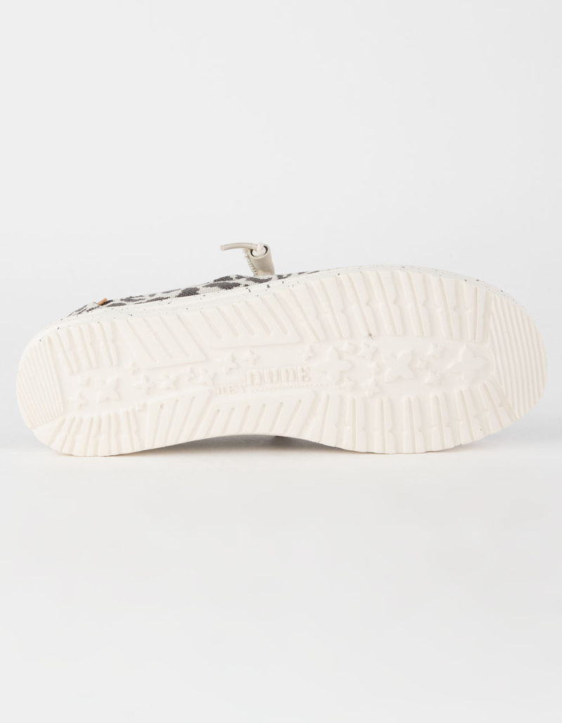 HEY DUDE Wendy Woven Cheetah Grey Womens Slip On Shoes image number 2